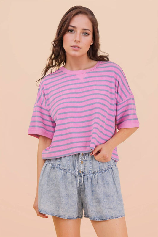 Oversized Stripe Casual Comfy Knit Top