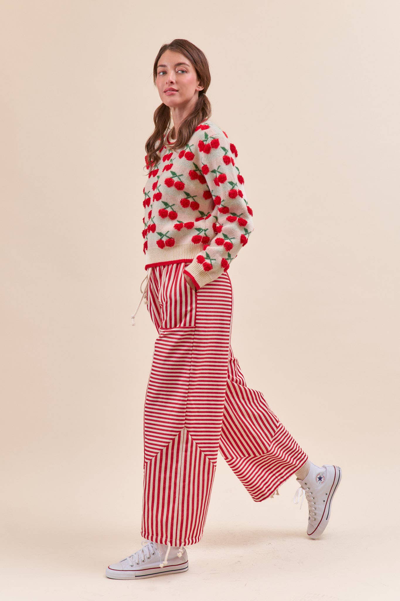 MIXED STRIPES PARACHUTE PANTS
