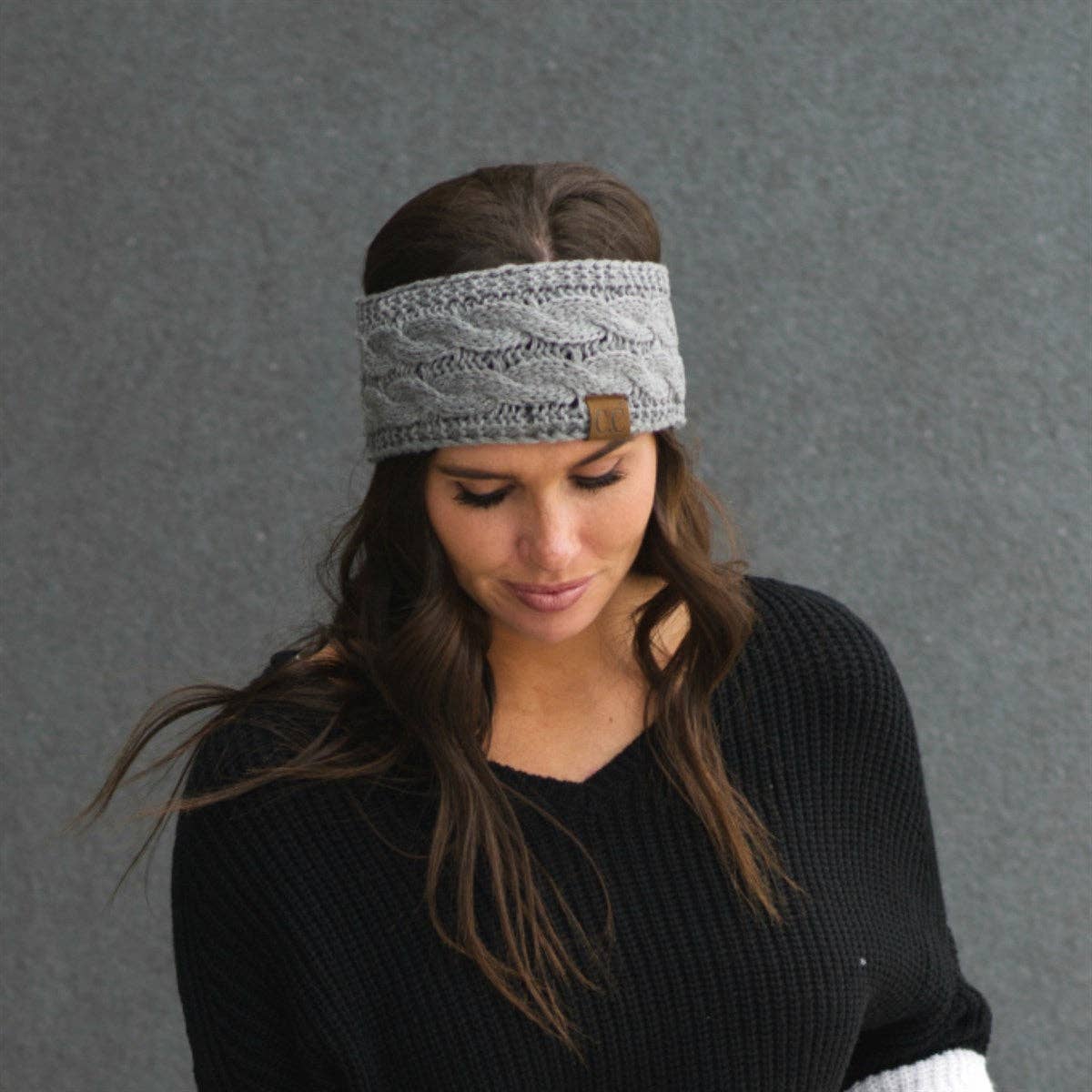 CC Cable Knit Lined Headwrap
