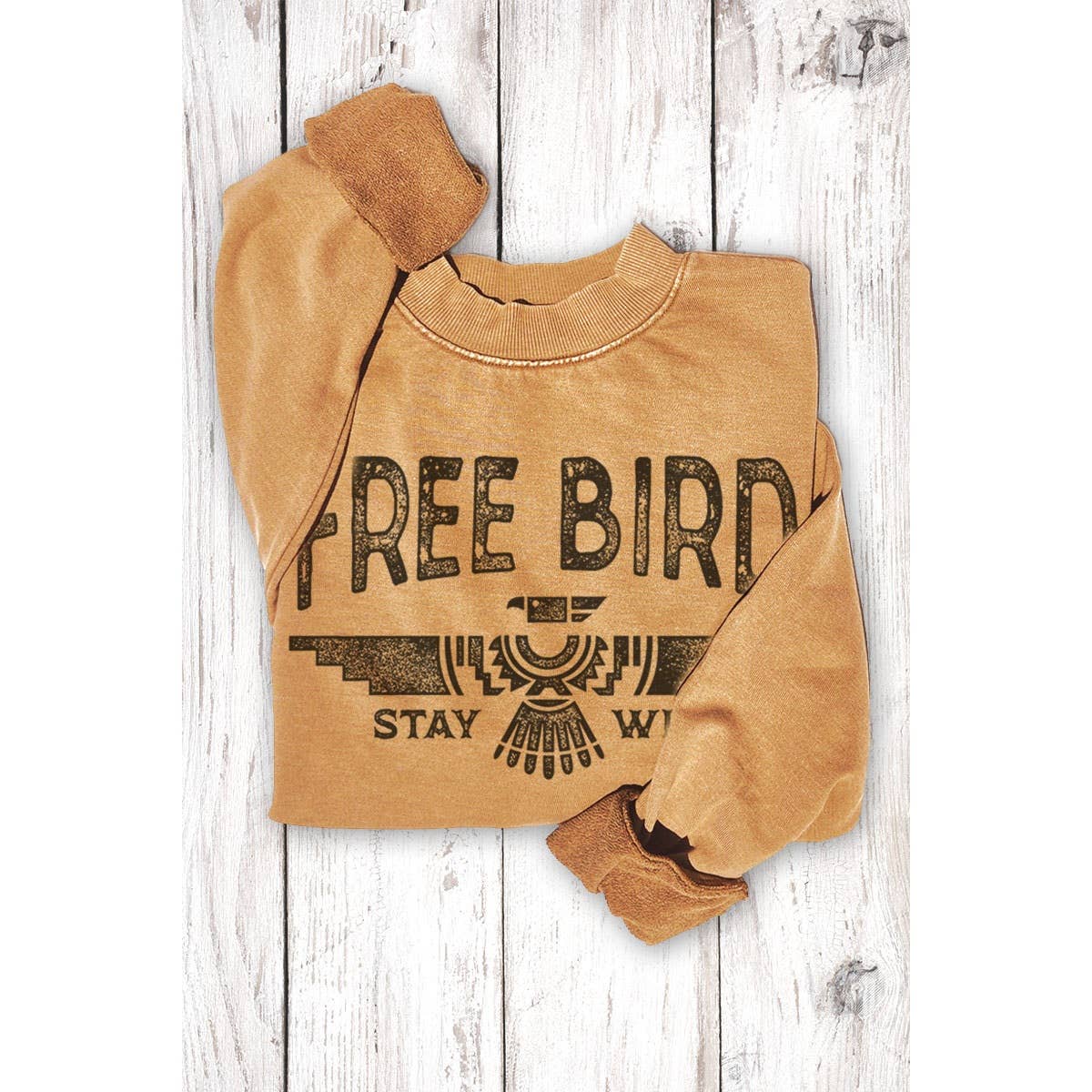 FREE BIRD  MINERAL GRAPHIC SWEATWHIRTS