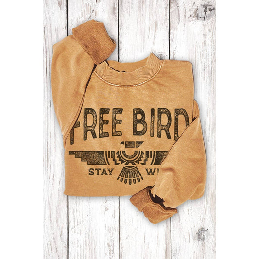 FREE BIRD  MINERAL GRAPHIC SWEATWHIRTS