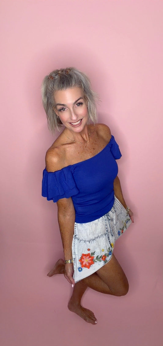 Spring Ruffle Tiered Sweater Top