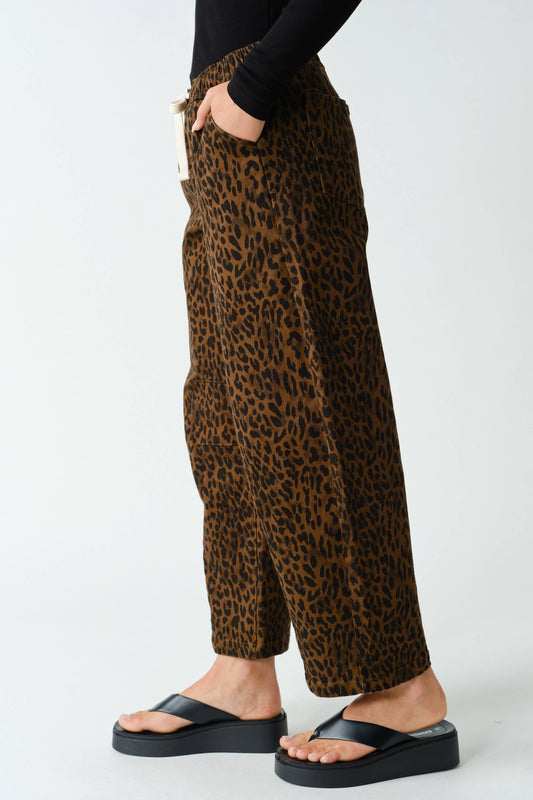 Leopard Lounge Wide-Leg Pants