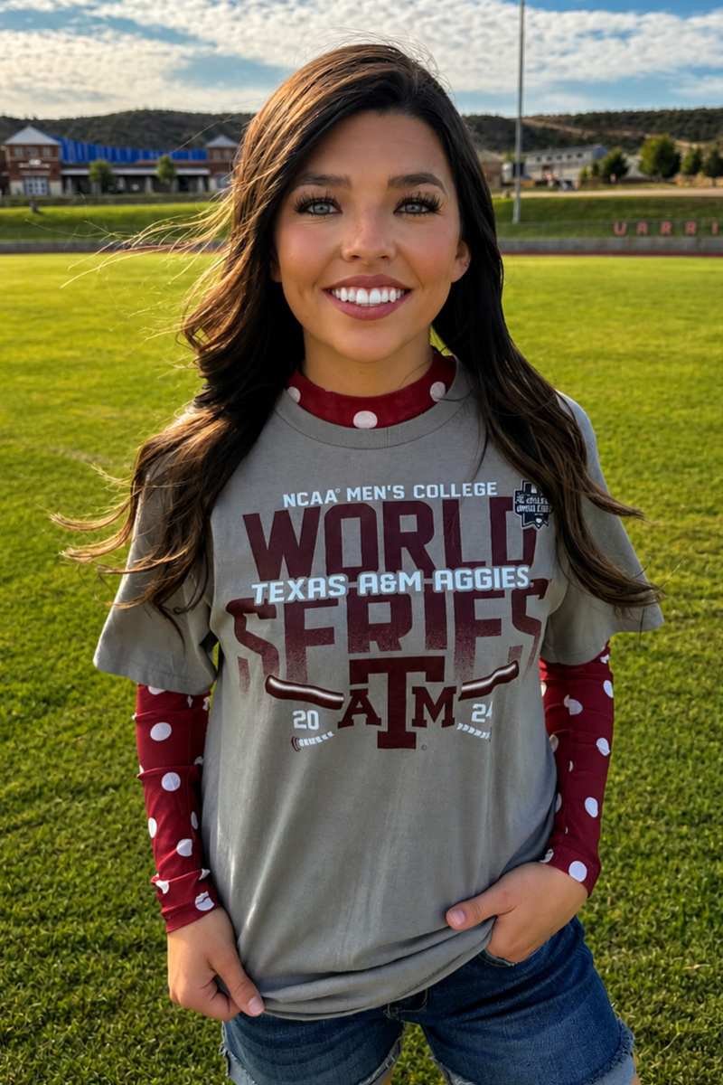Kickoff Season Maroon Mesh Top