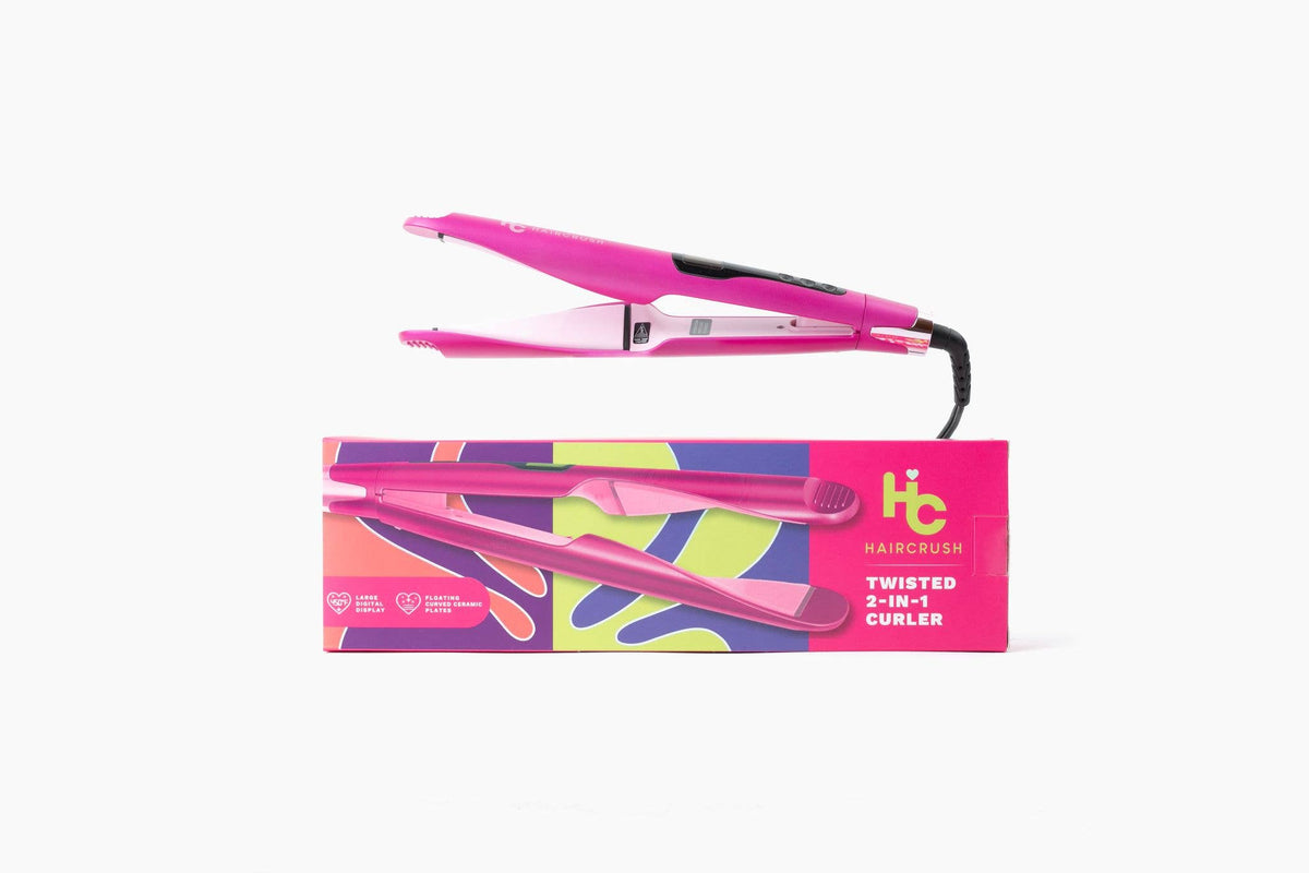 2-in-1 Twist Digital Curler & Straightener | Ceramic Plates Teal Almost Famous Digital 2 in 1 Twist Hair Straightener and  main image 3