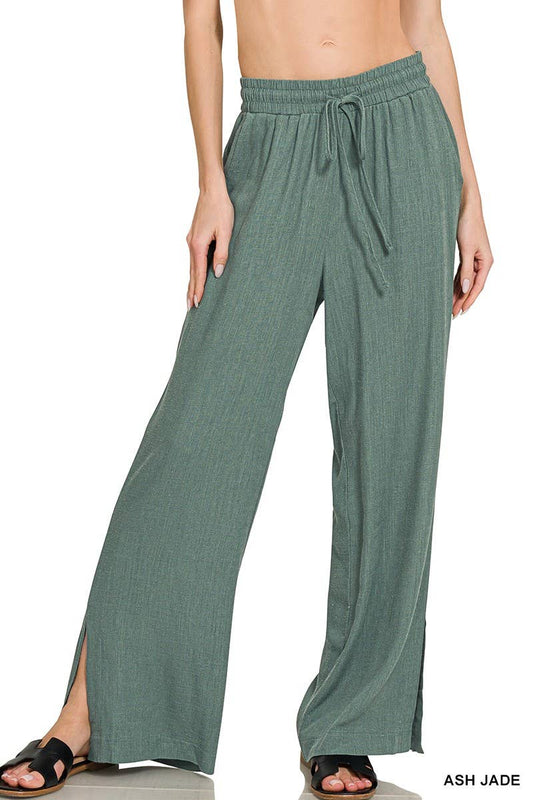 Linen Drawstring Pants