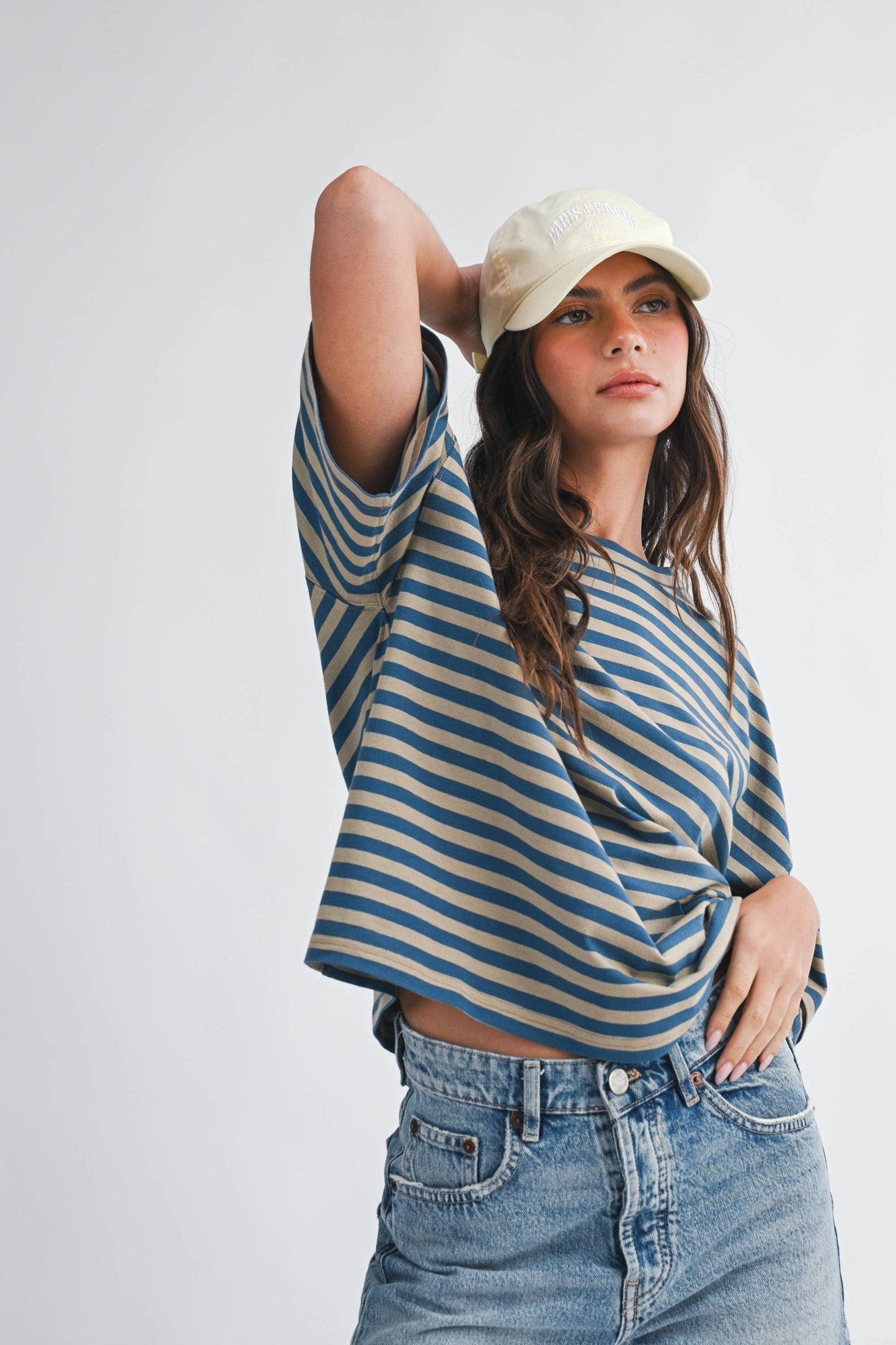 Oversized Stripe Boyfriend Tee