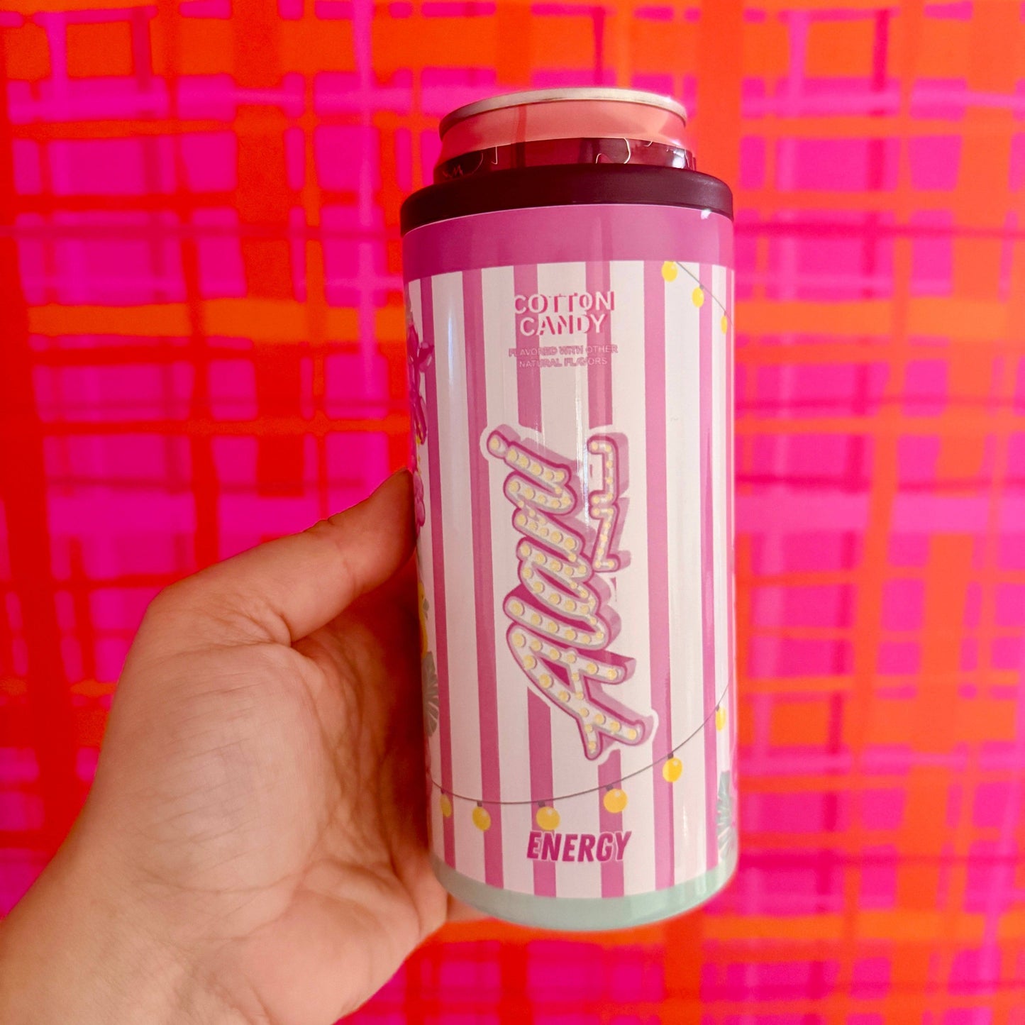 Slim Can Cooler, Cotton Candy Energy Drink