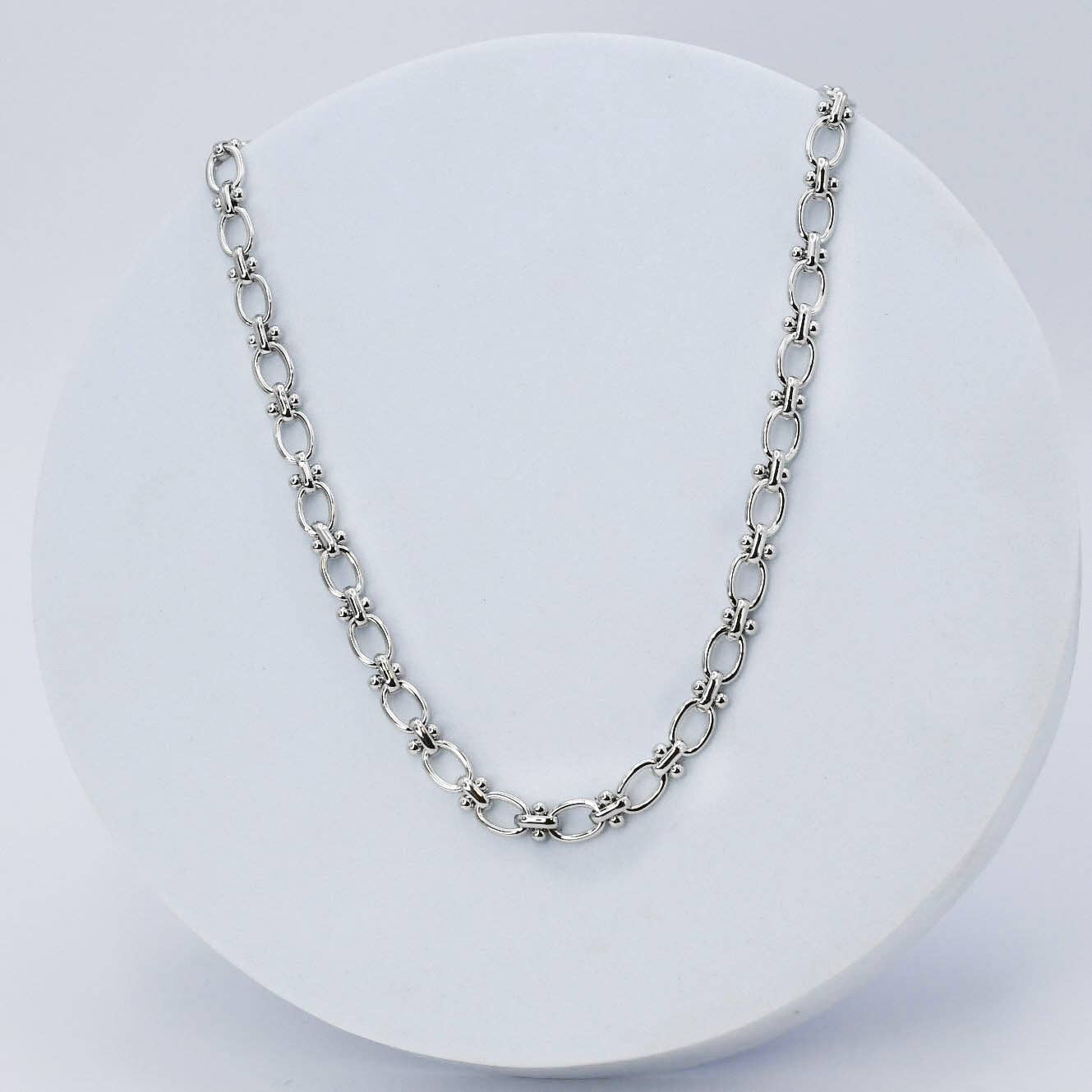 Fancy Link Silver Necklace