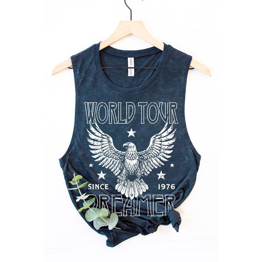 WORLD TOUR DREAMER MINERAL GRAPHIC TANK TOP