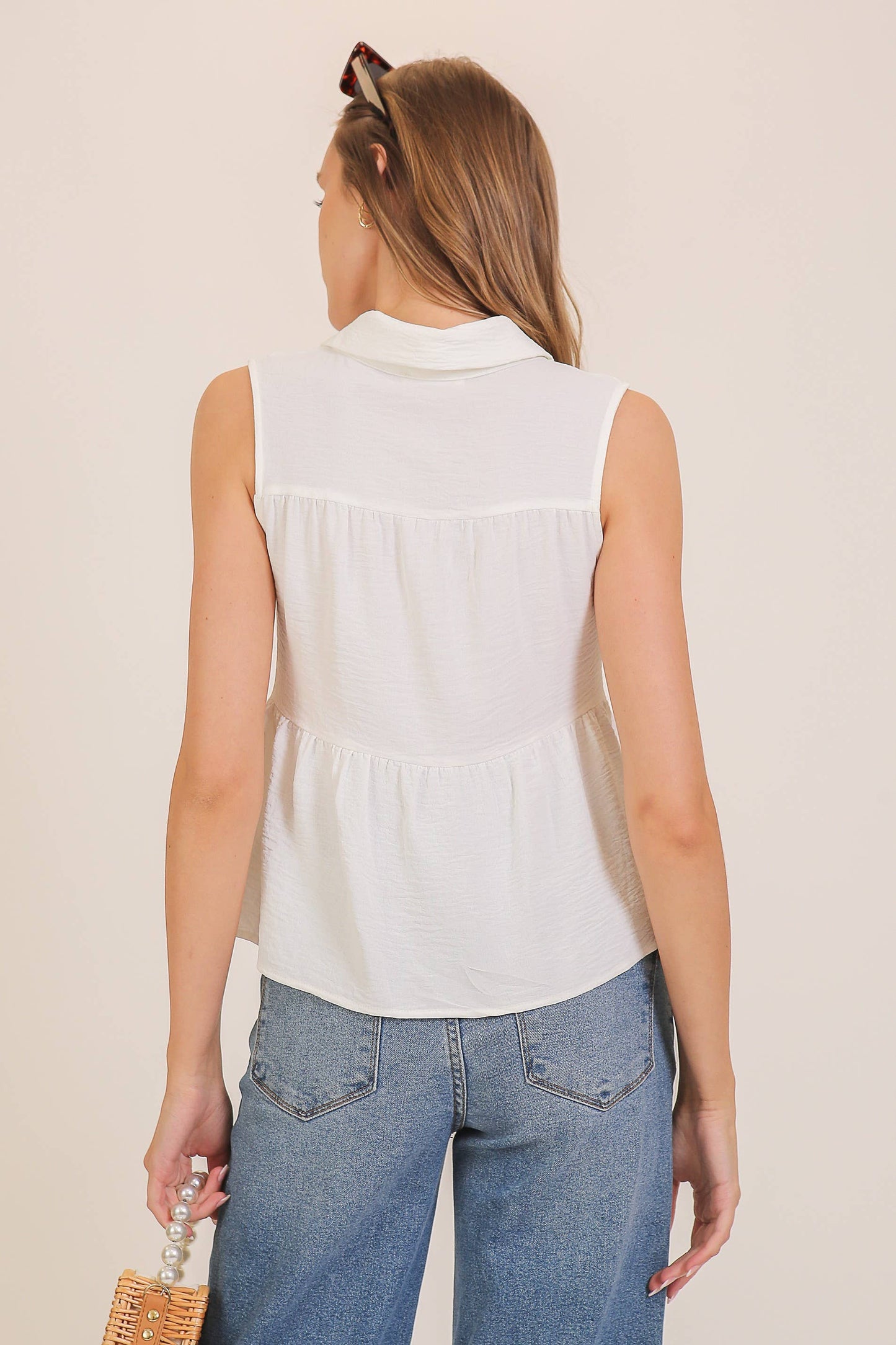 Sleeveless Airflow Peplum Top