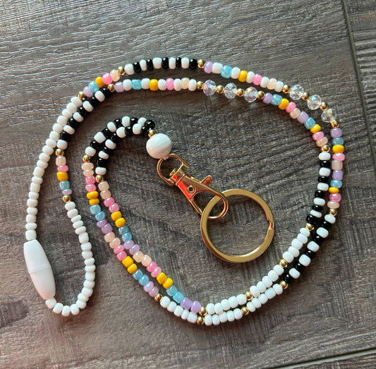 Seed Bead Lanyard with Breakaway Clasp