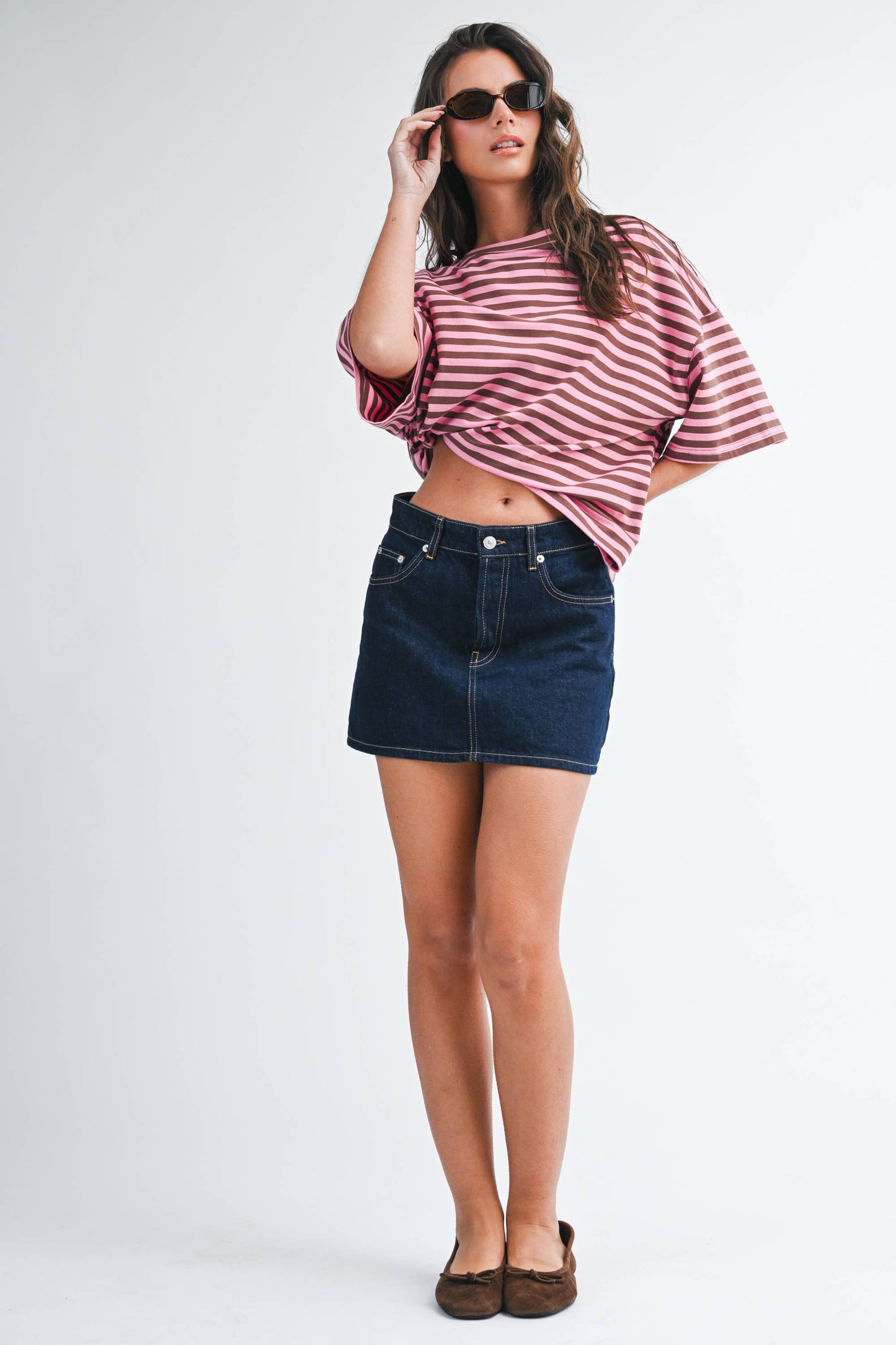 Oversized Stripe Boyfriend Tee