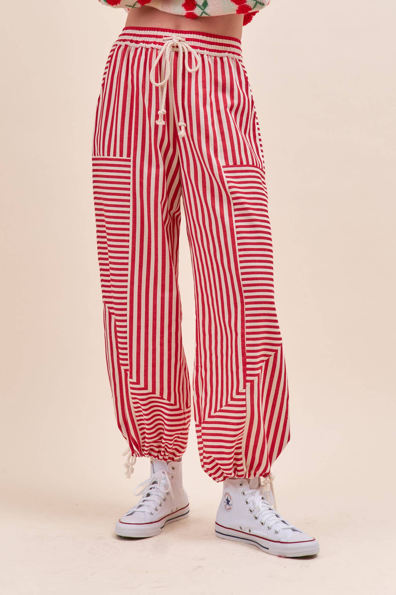 MIXED STRIPES PARACHUTE PANTS