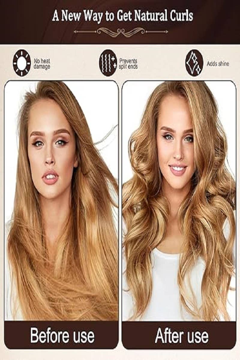 Satin Heatless Hair Curler Curling Flexi Rods Pack