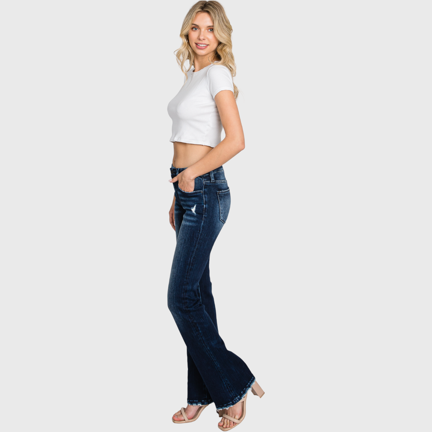 Petra DK MID RISE STRETCH CLASSIC BOOTCUT JEANS