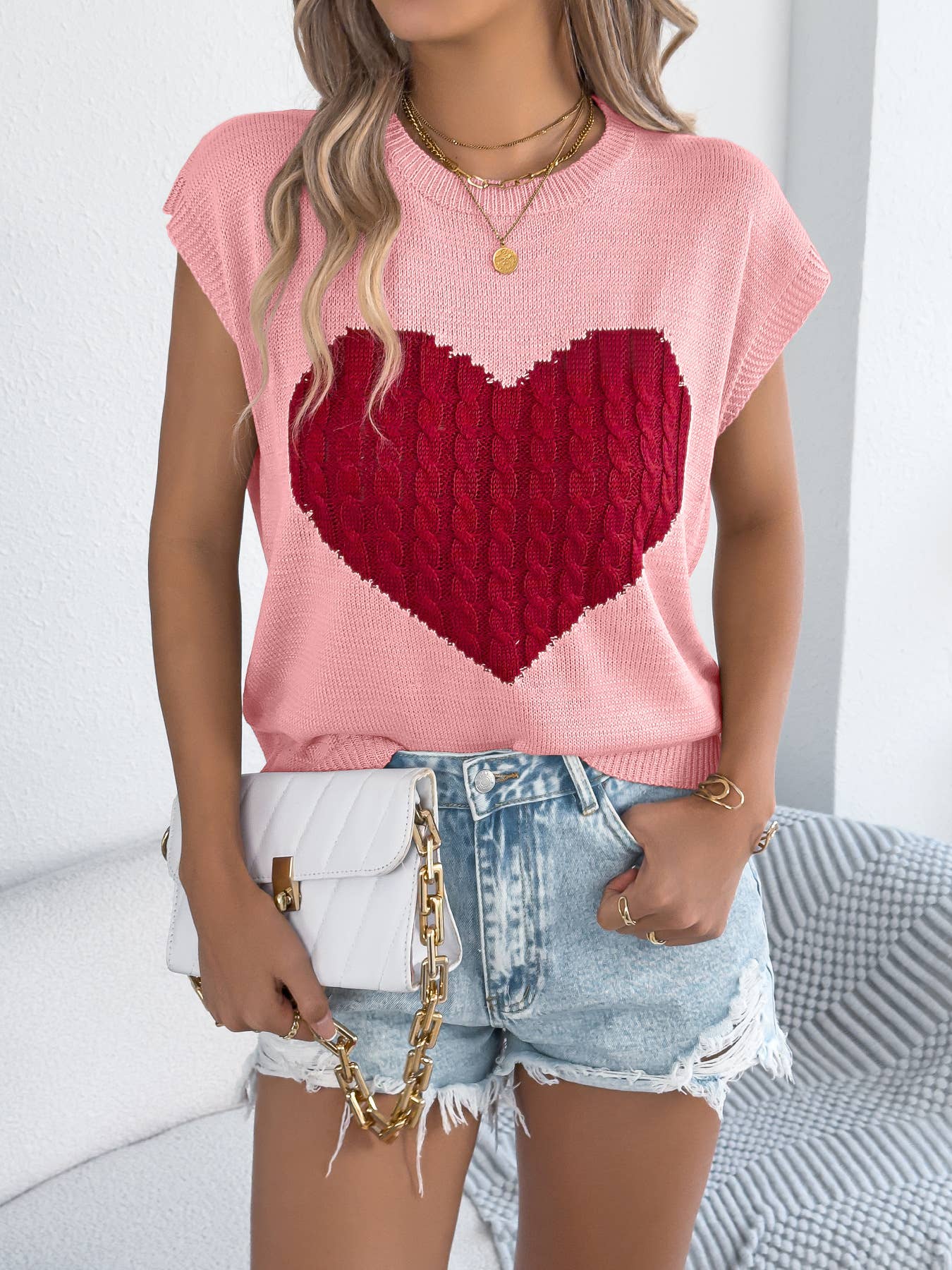 Valentine Heart Knit Sweater