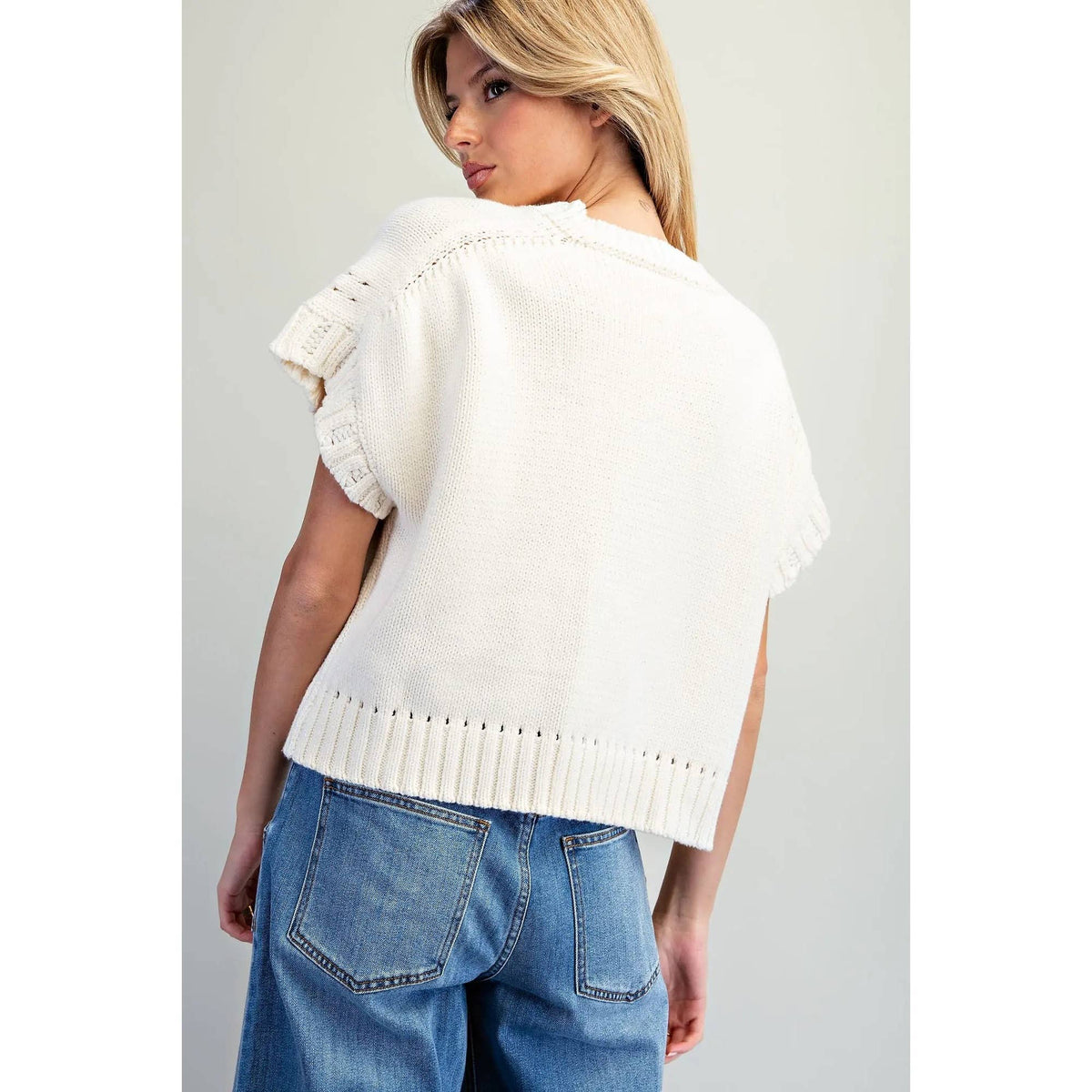 Duck Graphic Short Sleeve Sweater Top