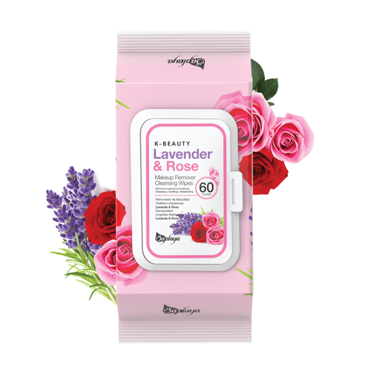 Makeup Remover Cleansing Wipe Lavender & Rose - 60 Sheet