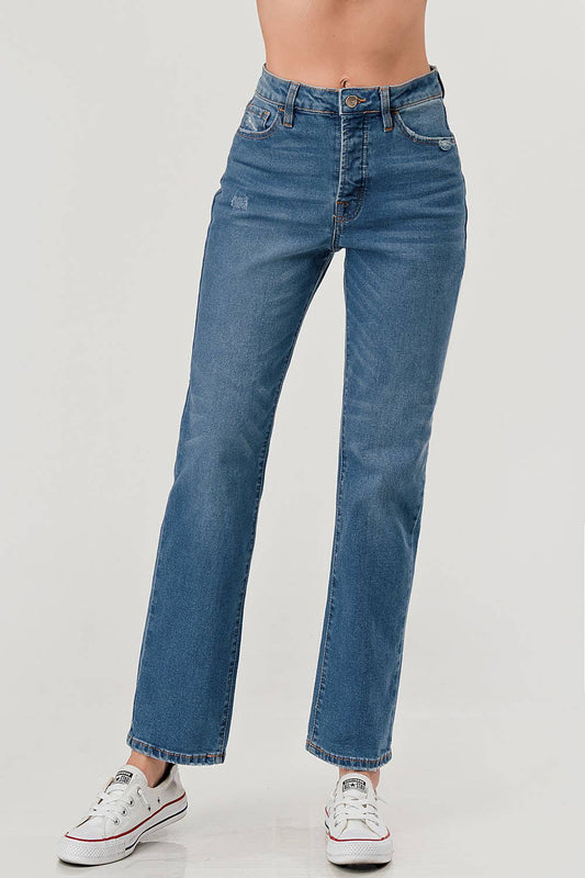 MEDIUM WASH  - CLASSIC STRAIGHT FIT JEANS