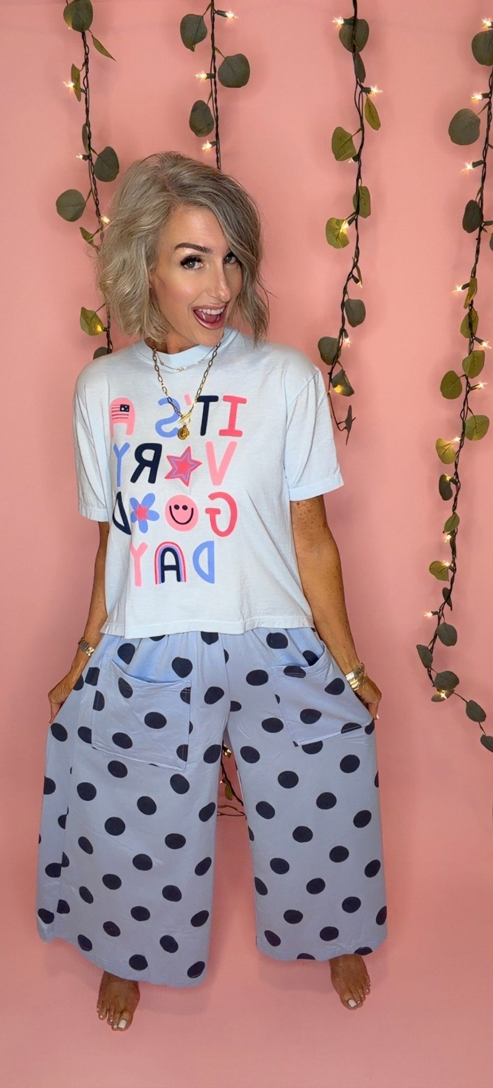 Polka Dot Pull-on Pants