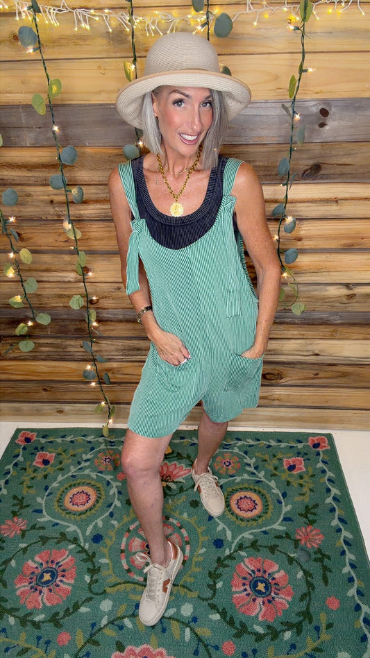 Rompers Overalls Knot Strap Shorts Jumpsuit