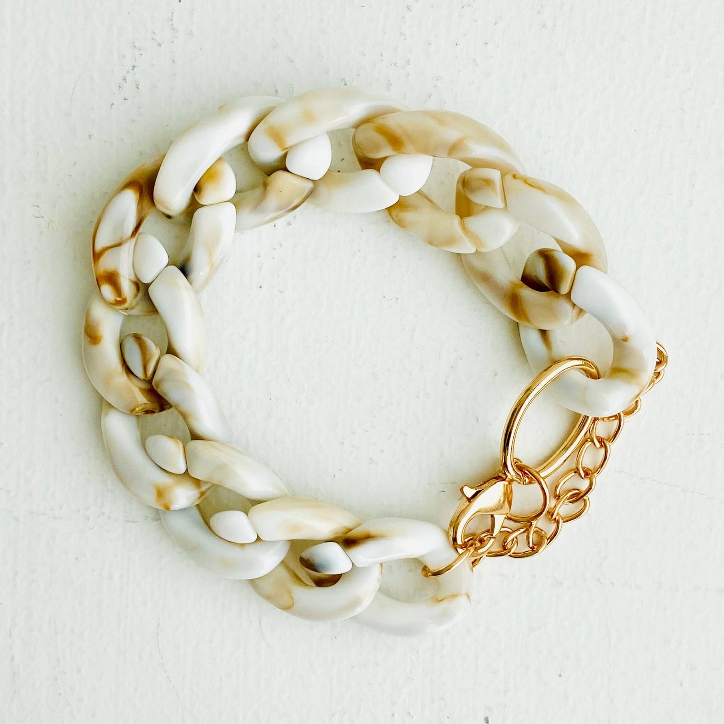 Chunky Chain Link Bracelet | Boho Acrylic Bangle Jewelry