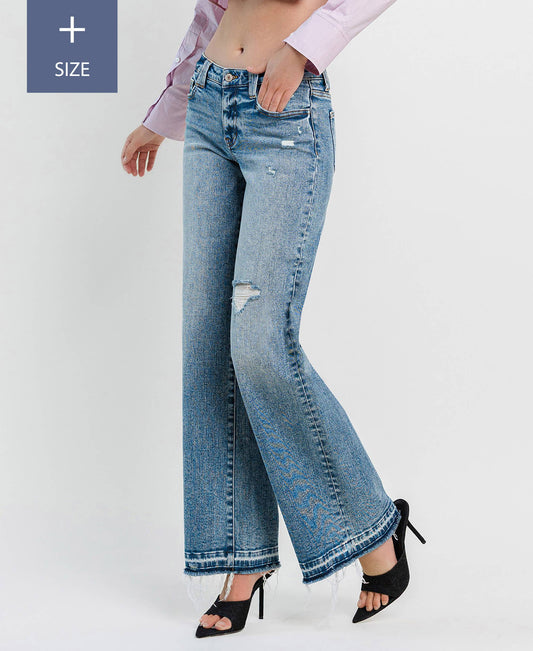 PLUS SIZE TUMMY CONTROL HIGH RISE WIDE LEG