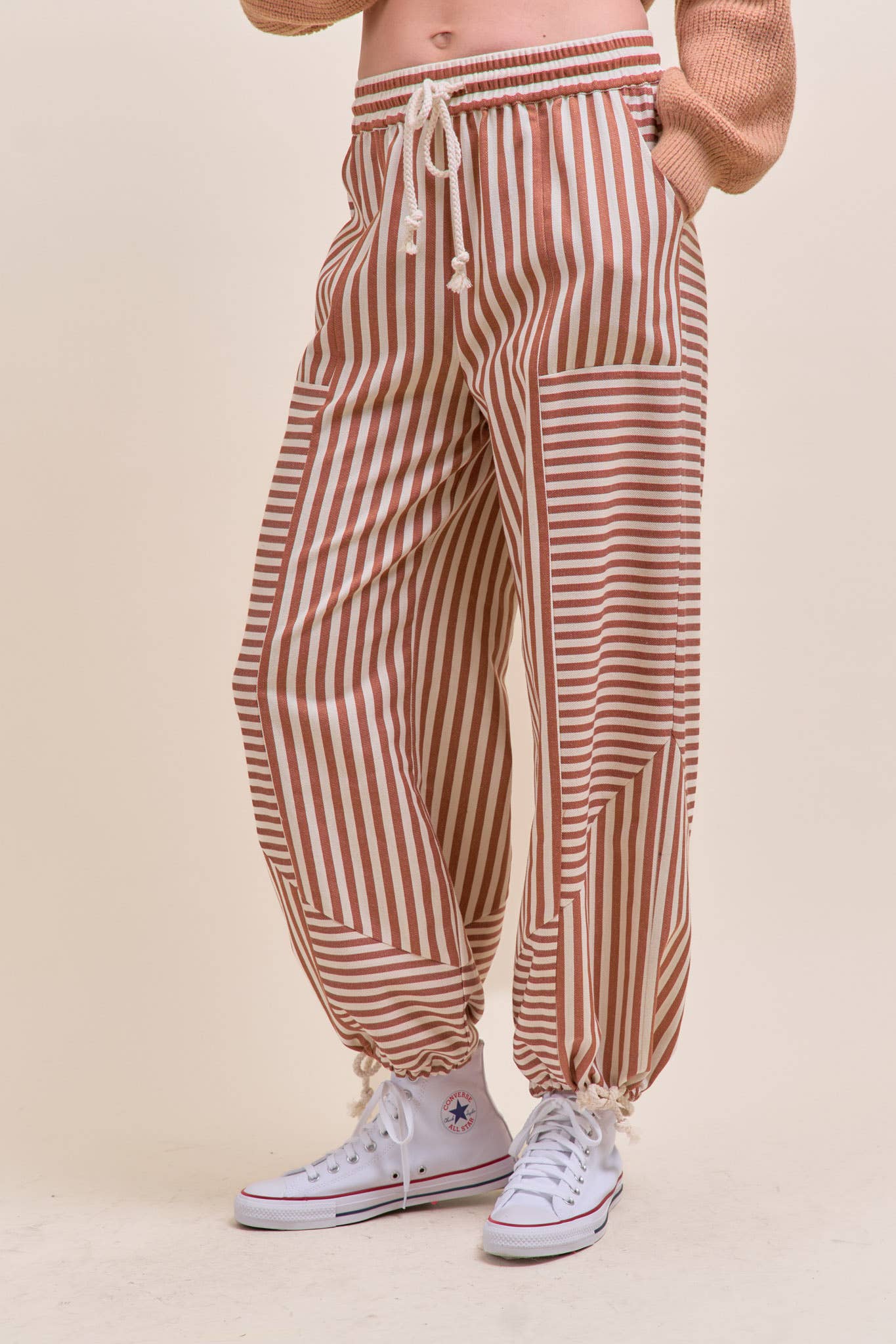 MIXED STRIPES PARACHUTE PANTS