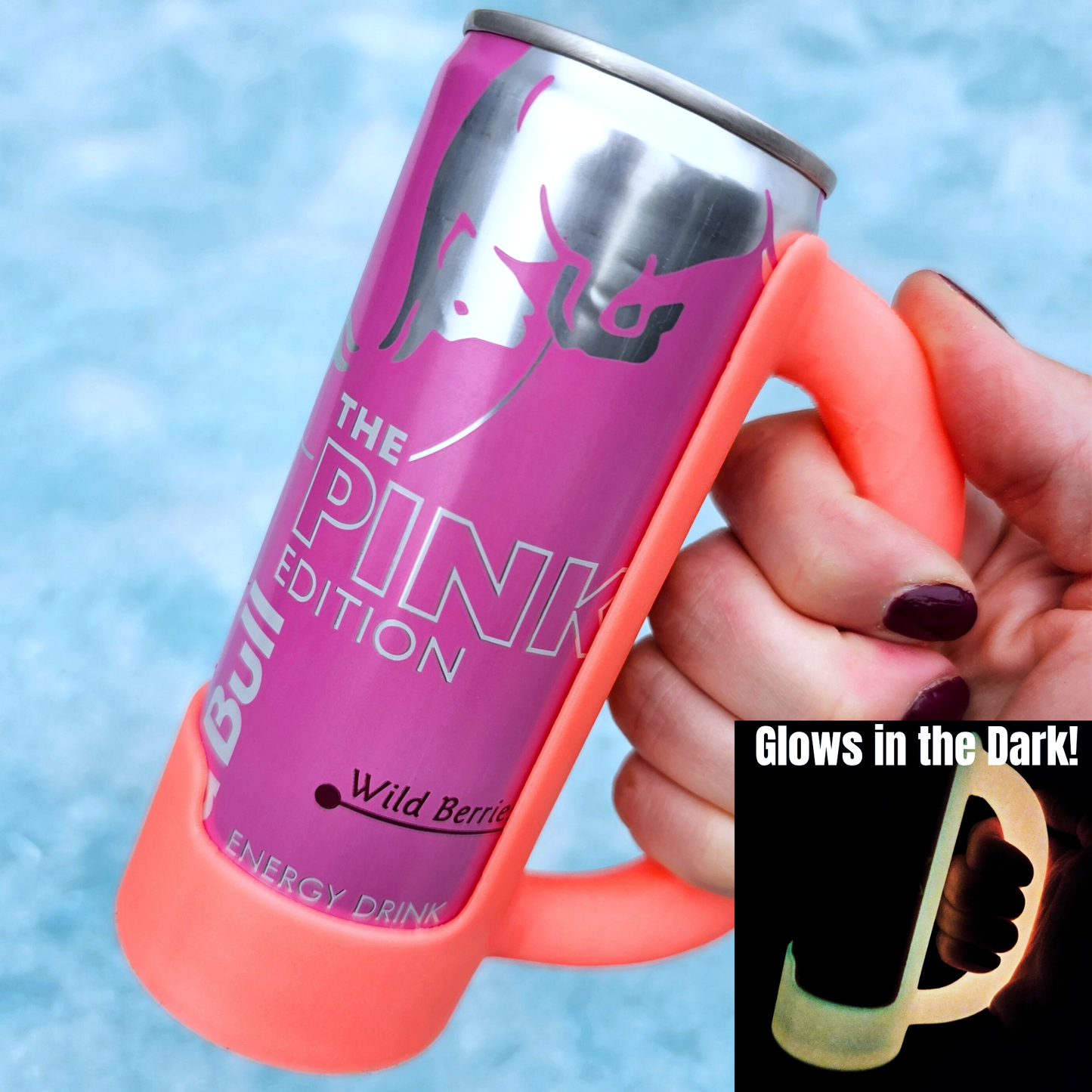 8.4 oz. SMALL Mini Redbull Slim Can Holder Handle