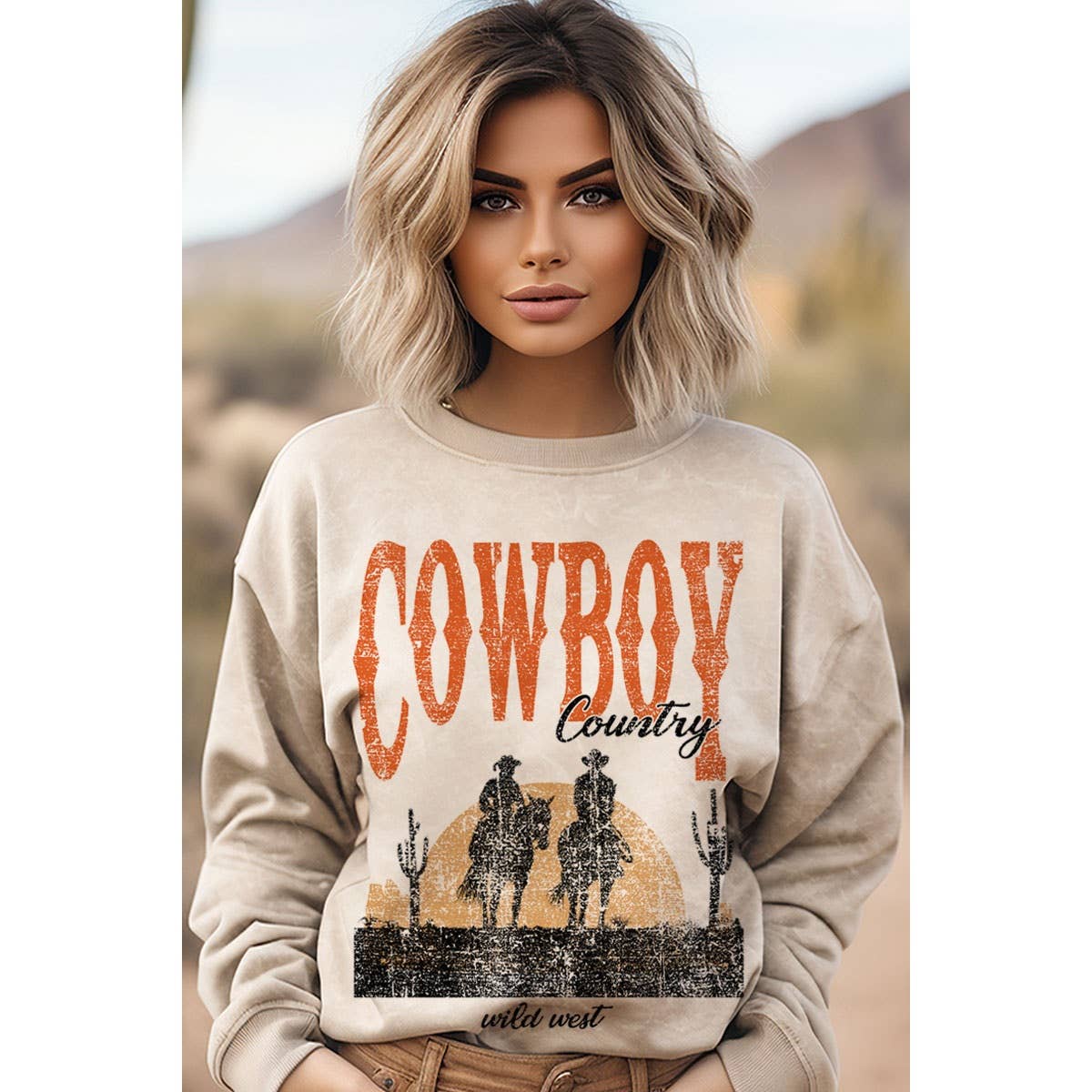 COWBOY COUNTRY MINERAL GRAPHIC SWEATWHIRTS