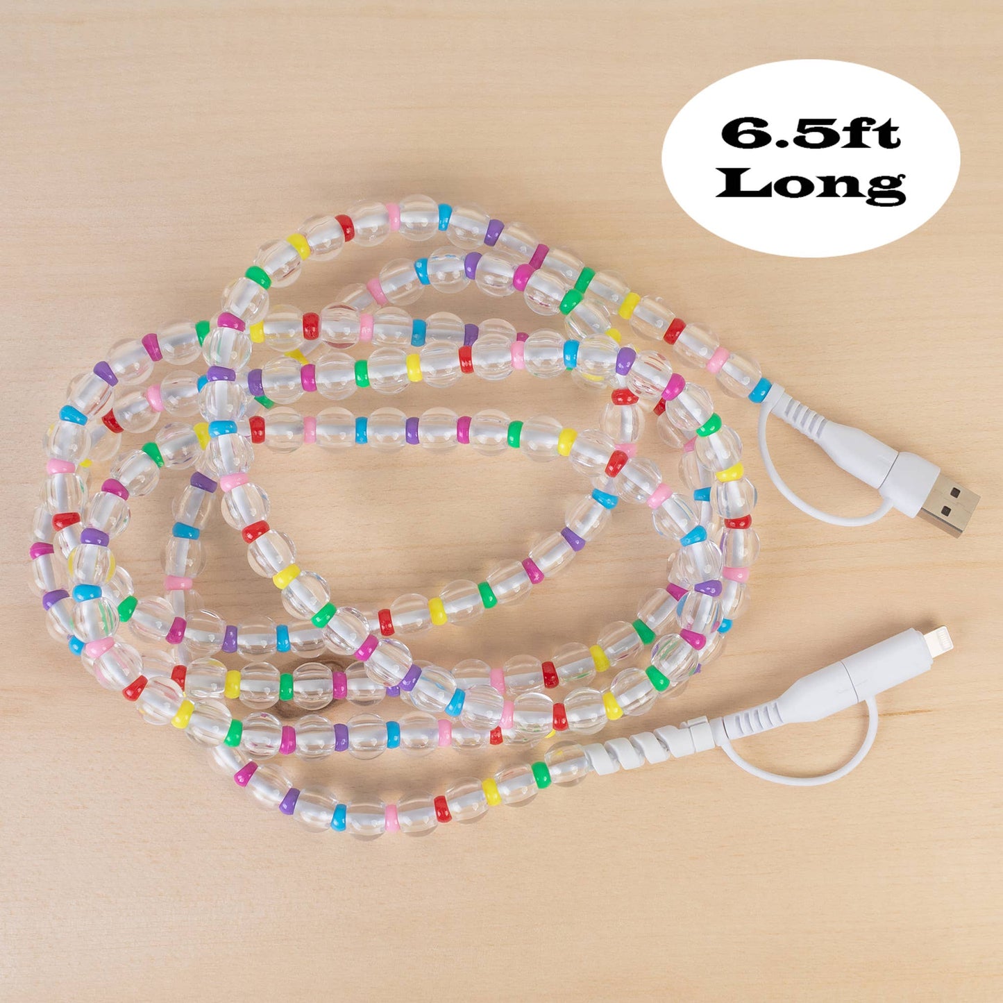 4-in-1 Extra Long Beaded Charging Cable