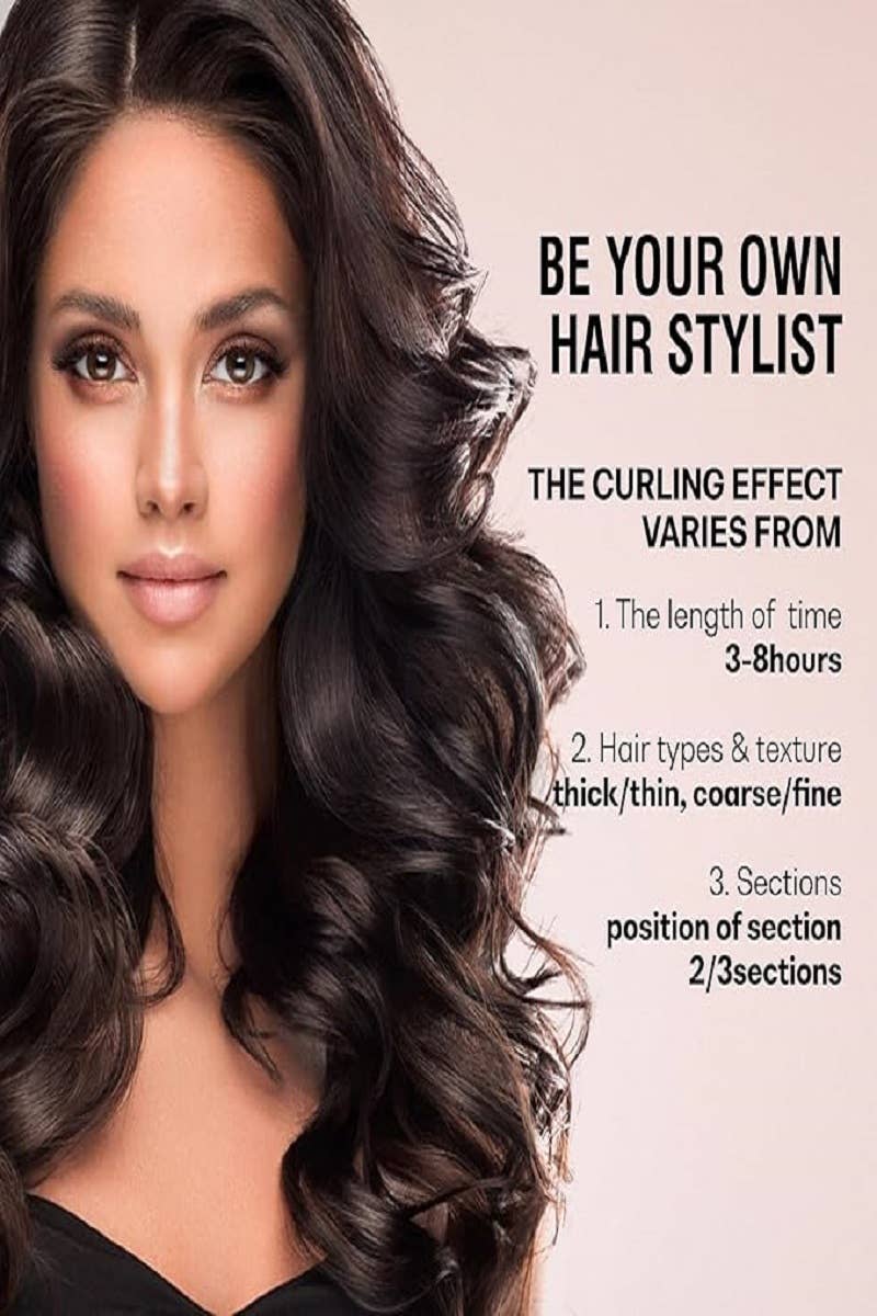 Satin Heatless Hair Curler Curling Flexi Rods Pack
