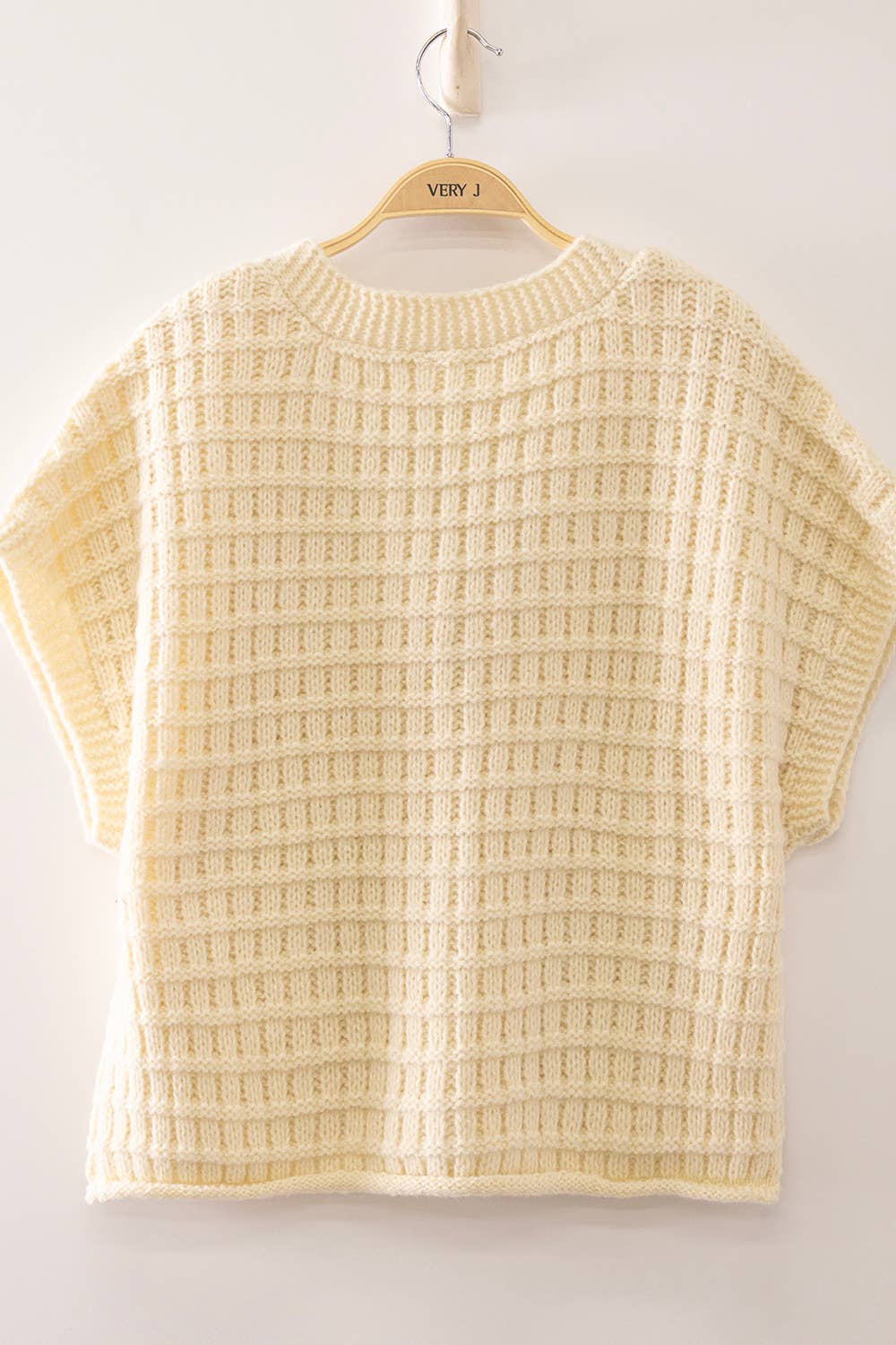 Waffle Texture Crop Cardigan