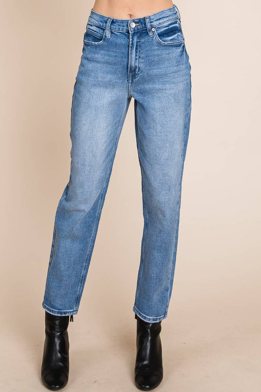 Medium Light Wash - High Rise Jeans