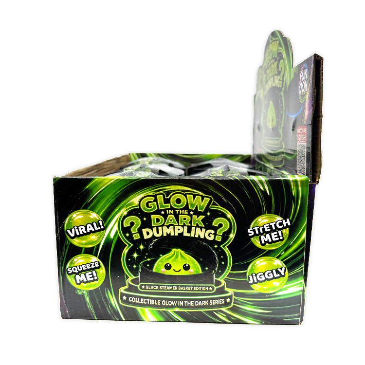 Fun Doh Glow In Dark Mystery Dumpling Squishy Black Basket