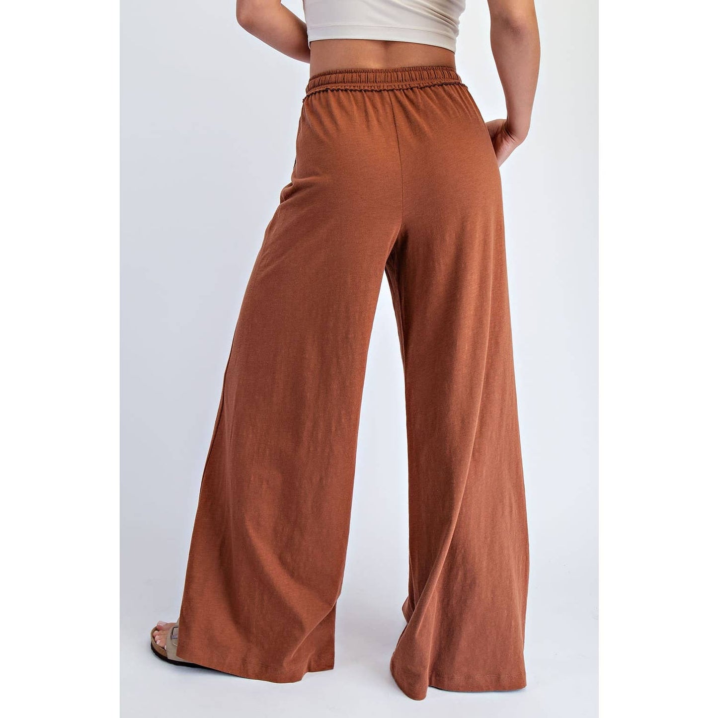 COTTON SLUB LOUNGING WIDE PANT