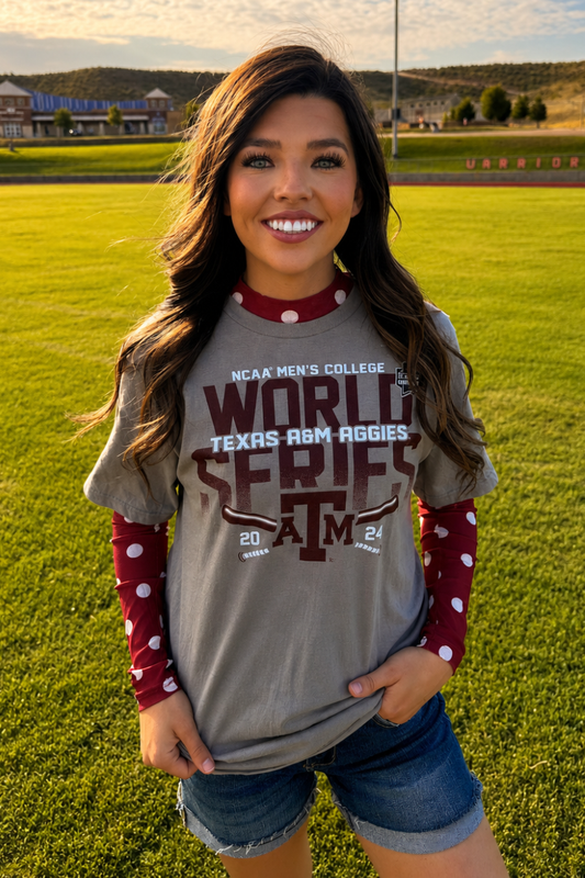 Kickoff Season Maroon Mesh Top