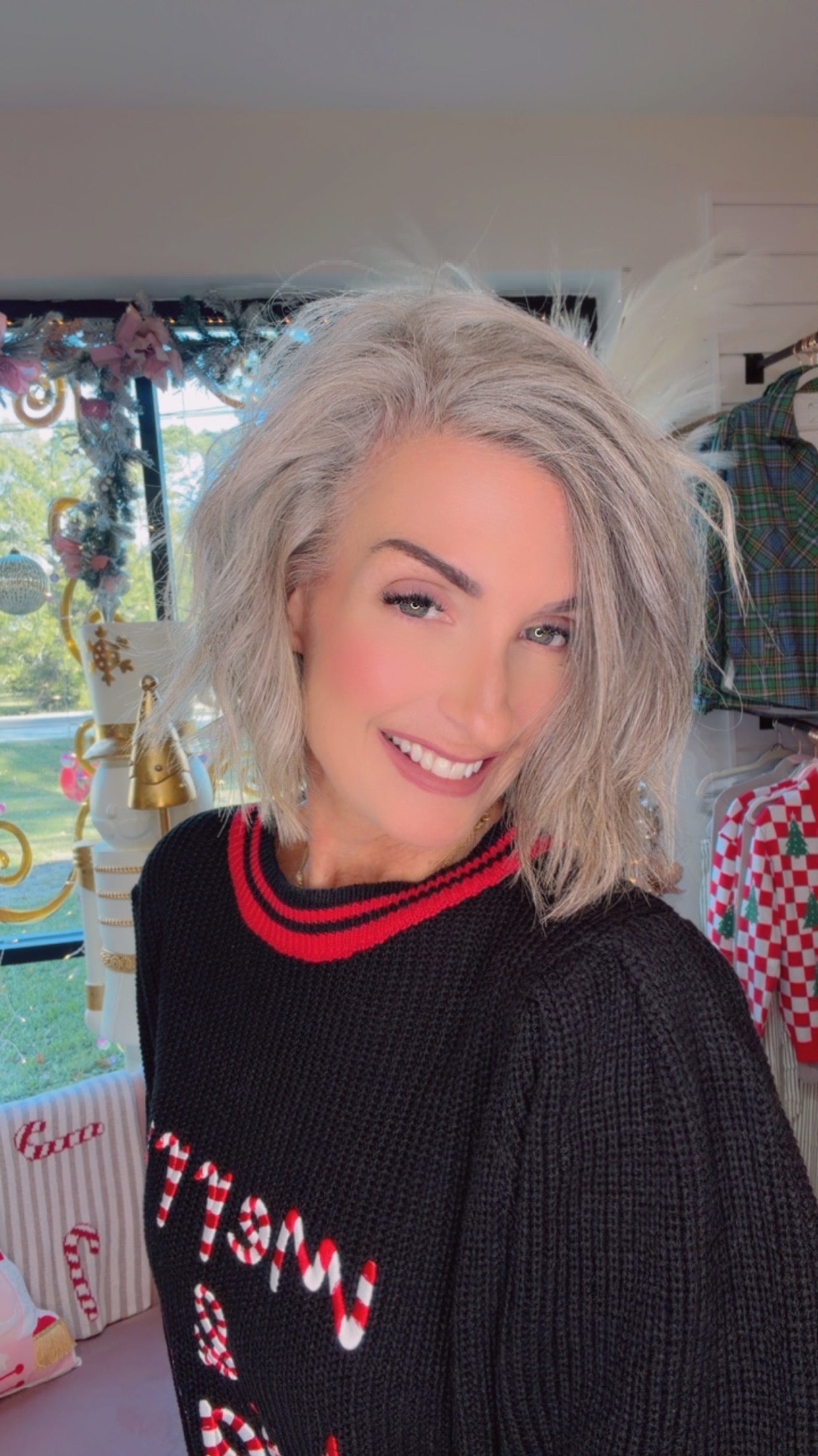 Knitted Puff Sleeve Sweater