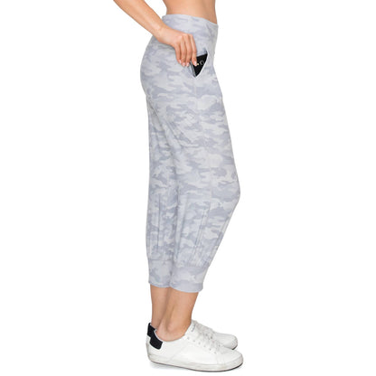 Slim Fit Activewear Capri Joggers with Hidden Back Pocket