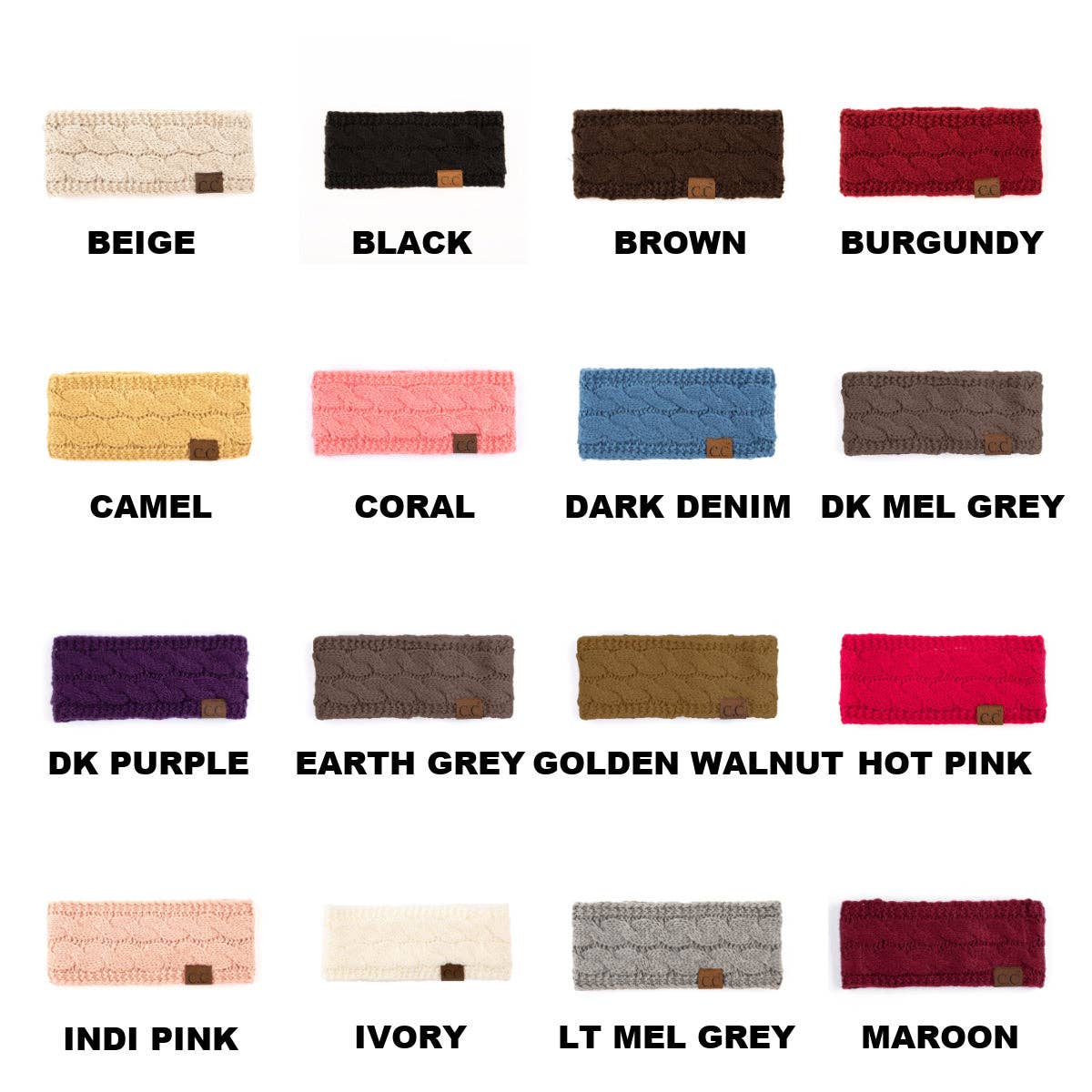 CC Cable Knit Lined Headwrap