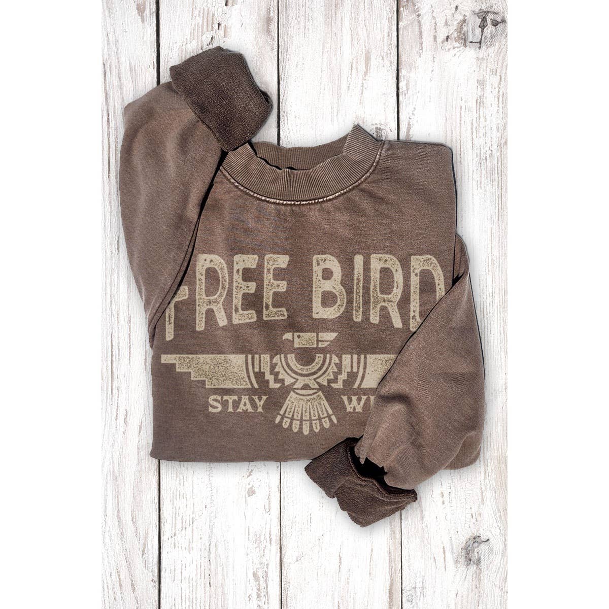 FREE BIRD  MINERAL GRAPHIC SWEATWHIRTS