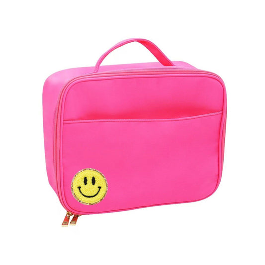 On Sale !! Varsity Collection Nylon Lunch Bag Box Hot Pink
