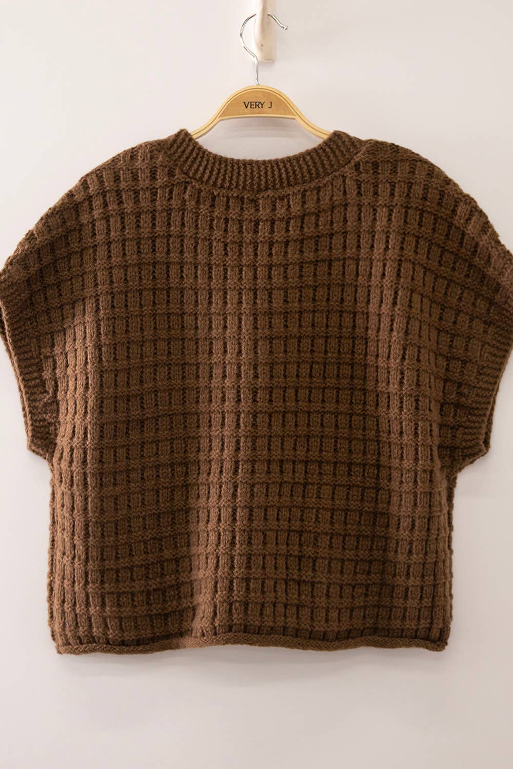 Waffle Texture Crop Cardigan