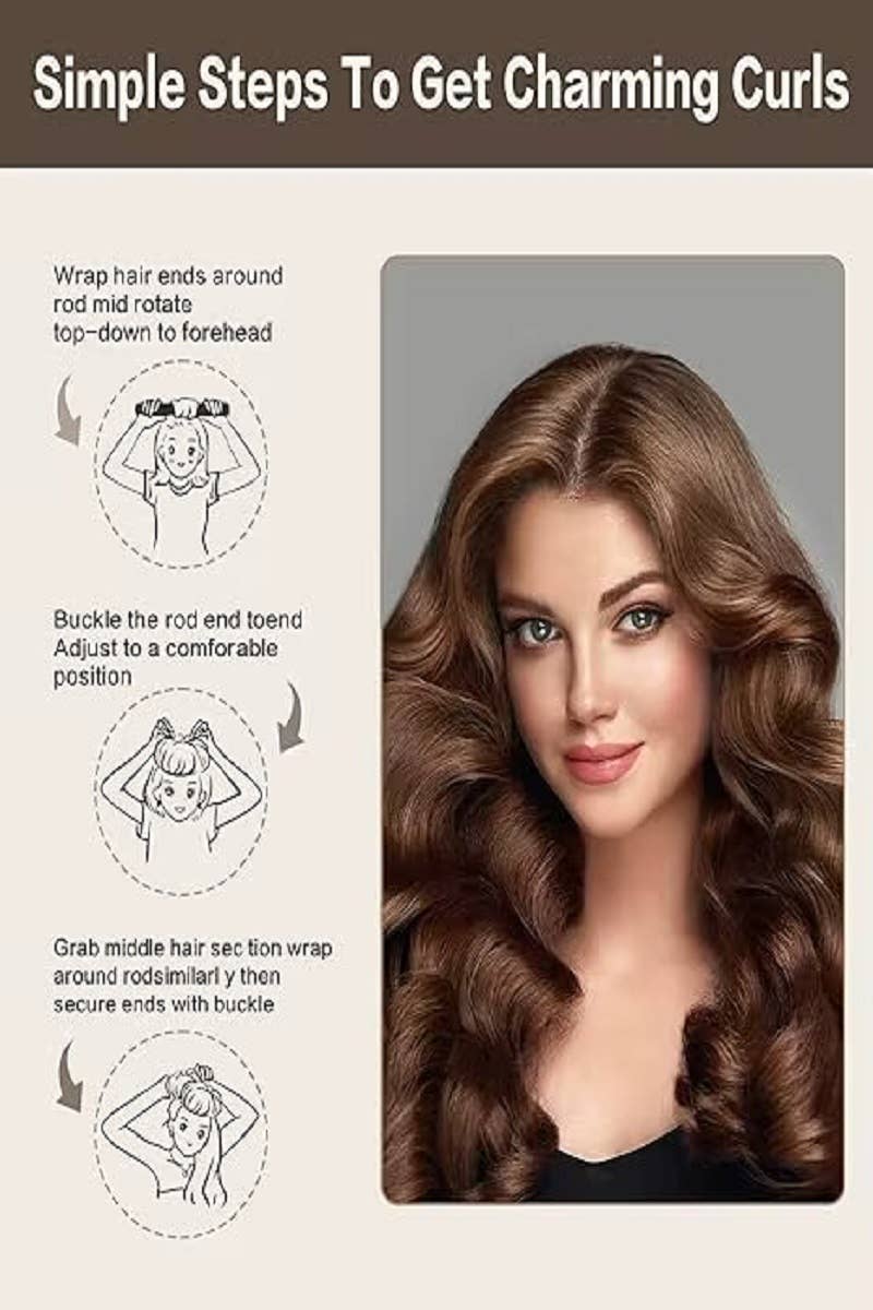 Satin Heatless Hair Curler Curling Flexi Rods Pack