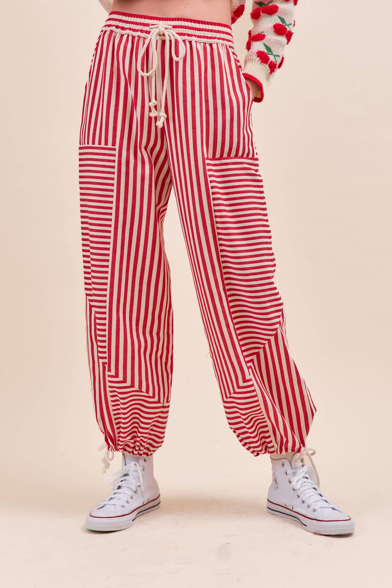 MIXED STRIPES PARACHUTE PANTS