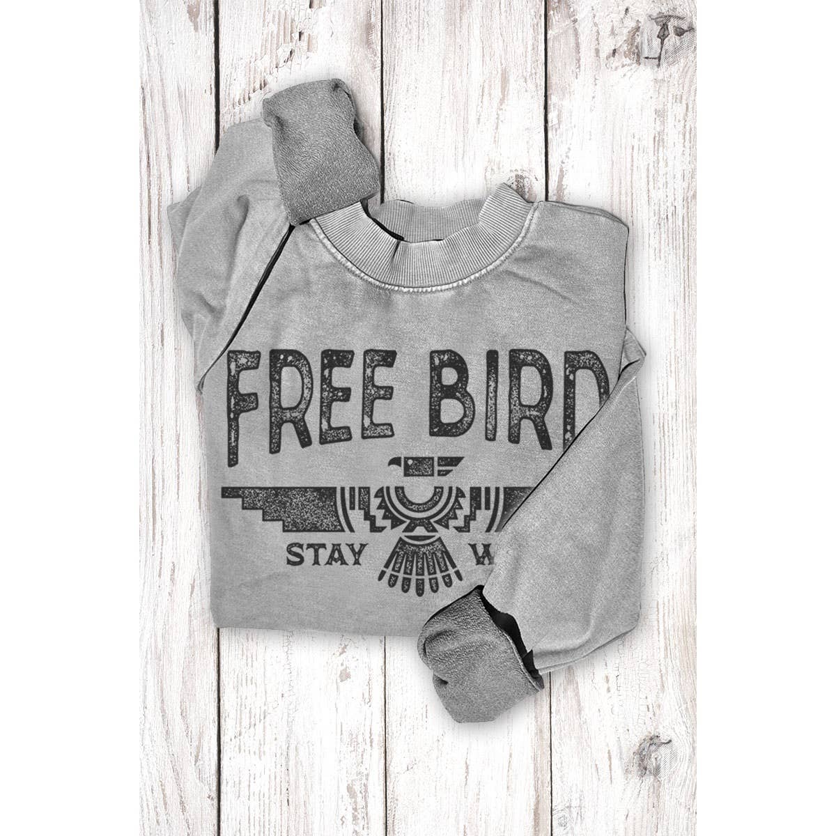 FREE BIRD  MINERAL GRAPHIC SWEATWHIRTS
