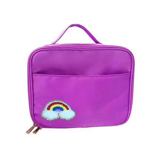 On Sale!! Varsity Collection Nylon Lunch Bag Box Purple