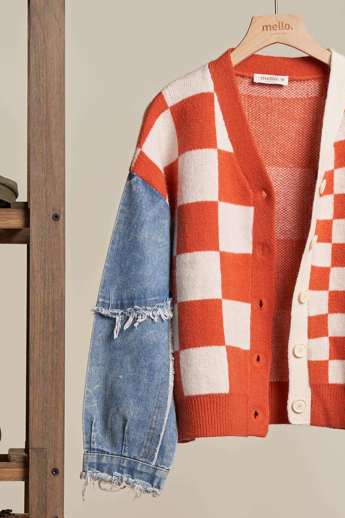 Checker Plaid Cardigan
