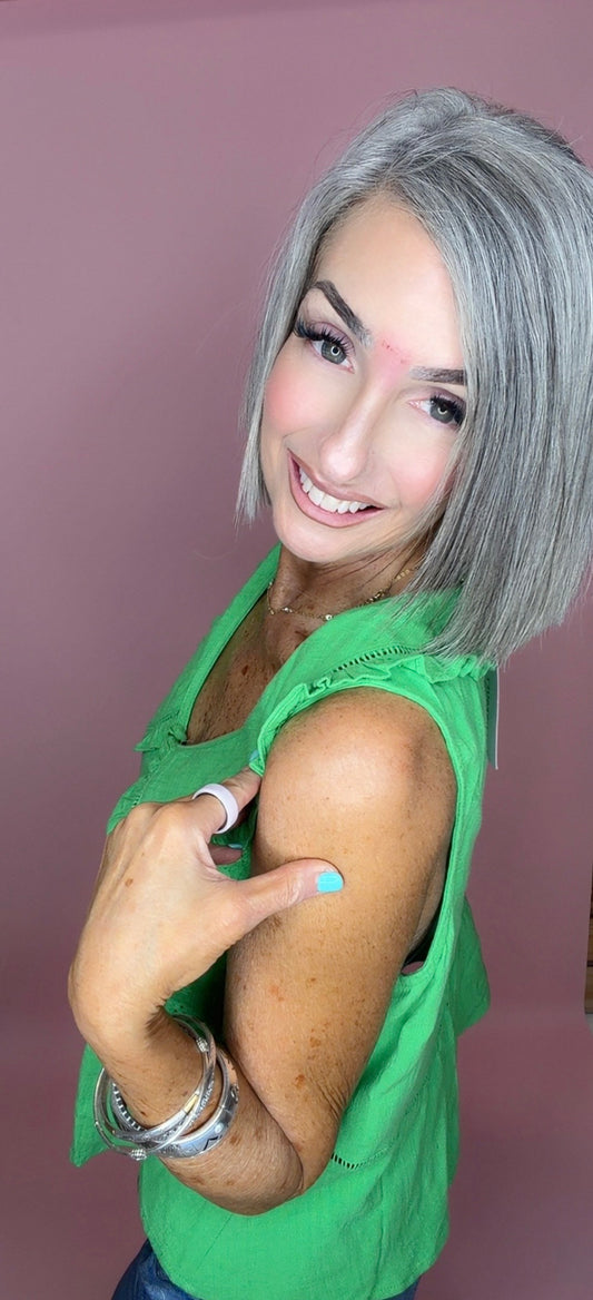 RUFFLE COLLARED BUTTON-UP TANK BLOUSE